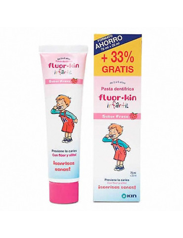FLUOR KIN INFANTIL PASTA DENTIFRICA FRESA 75 ML