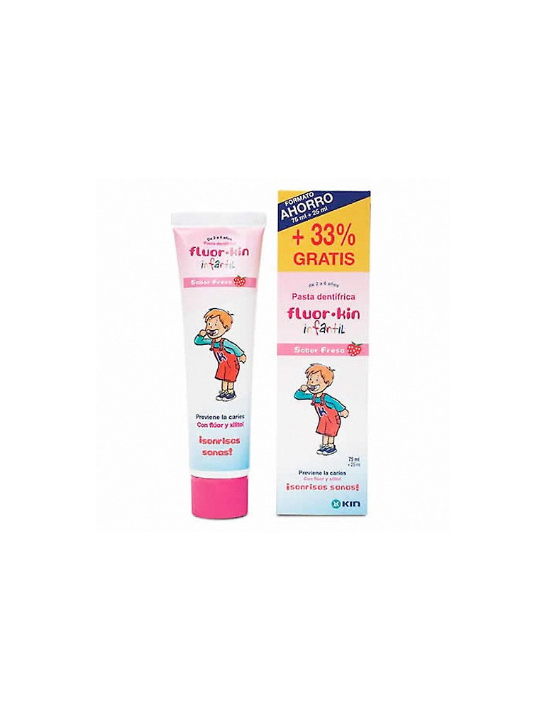 FLUOR KIN INFANTIL PASTA DENTIFRICA FRESA 75 ML