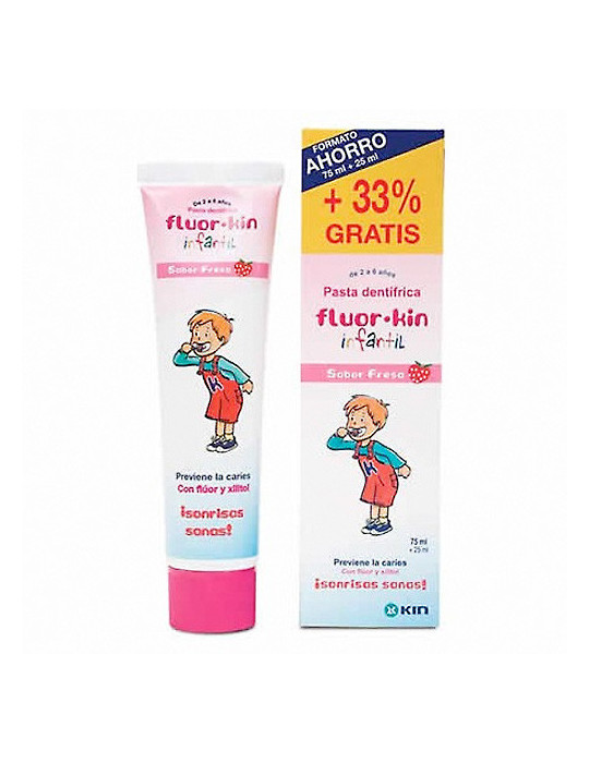 FLUOR KIN INFANTIL PASTA DENTIFRICA FRESA 75 ML
