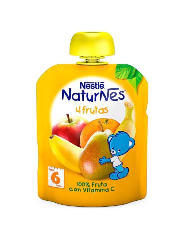 NESTLE NATURNES 4 FRUTAS POUCH 90 G