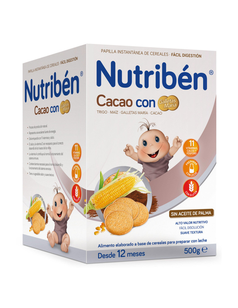 NUTRIBEN CACAO CON GALLETAS MARIA 500 G