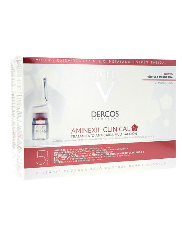 DERCOS AMINEXIL CLINICAL 5 MUJER 6 ML 21 MONODOS