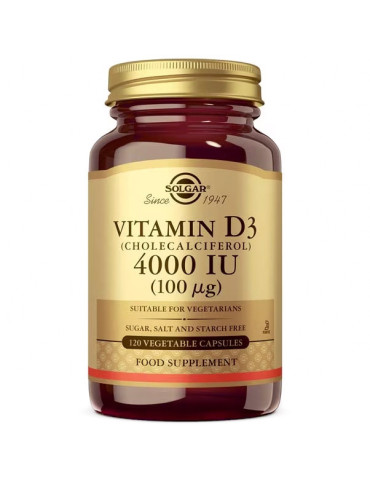352908 SOLGAR VITAMINA D3 4000 IU 120 CAPS