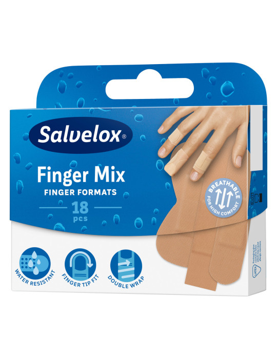 SALVELOX FINGER MIX APOSITO ADHESIVO SURTIDO 18