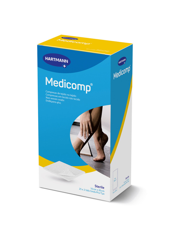 MEDICOMP COMPRESAS GASA 10X20 CM 25X2 UDS