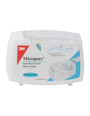 ESPARADRAPO MICROPORE 7,5MX2,5 PORTARROLLOS