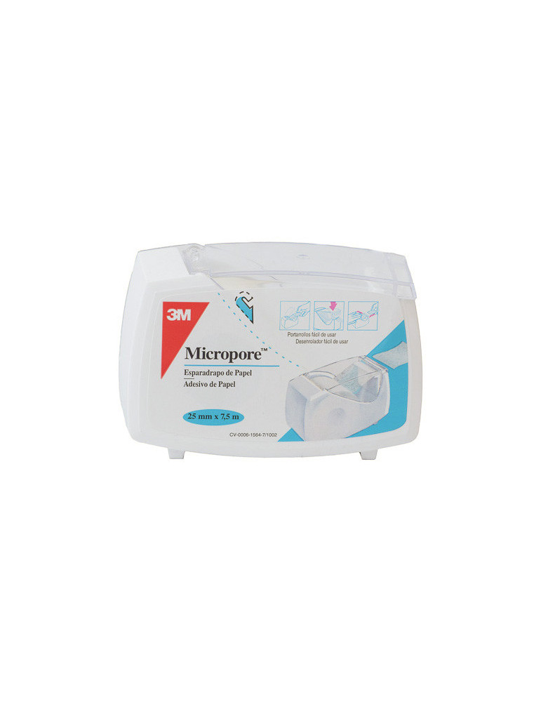 ESPARADRAPO MICROPORE 7,5MX2,5 PORTARROLLOS