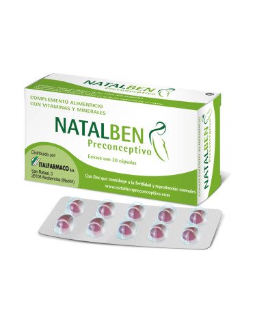NATALBEN PRECONCEPTIVO 30 CAPS (VERDE)