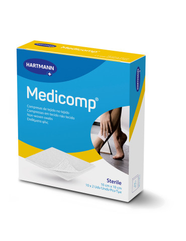MEDICOMP COMPRESAS GASA 10X10 CM 10X2 UDS