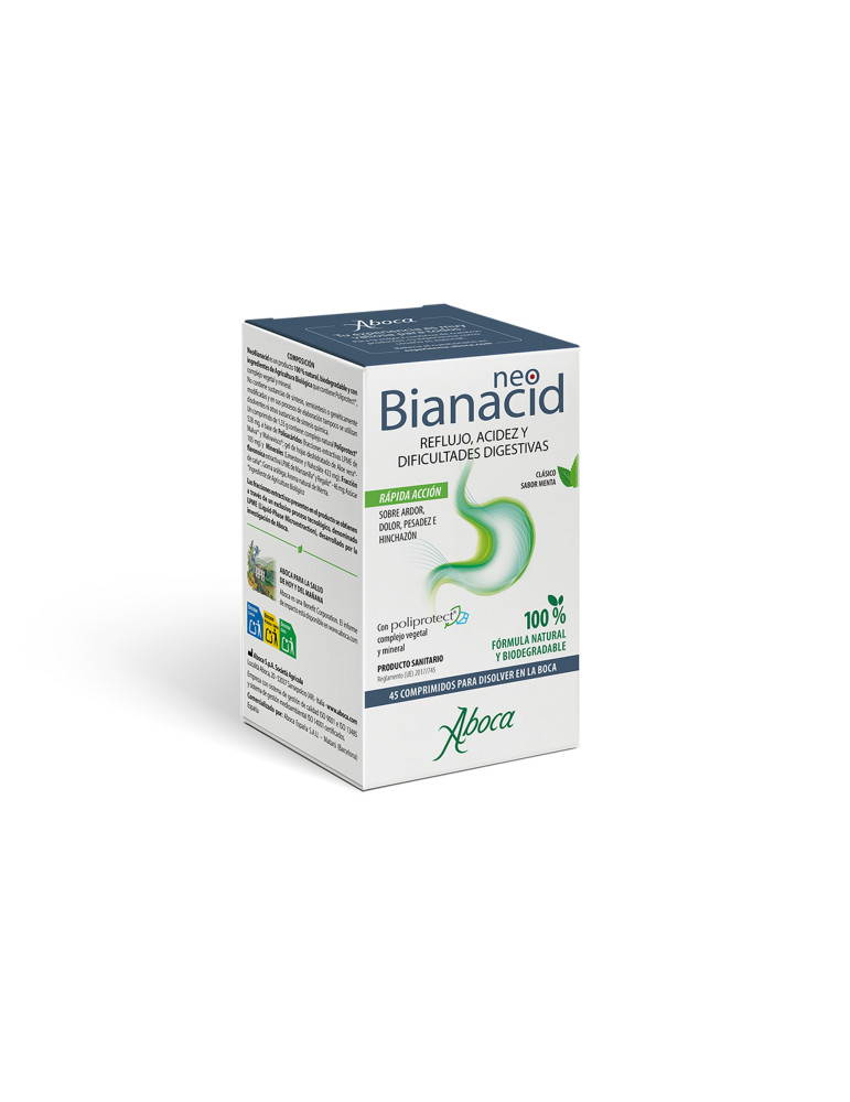 NEOBIANACID ACIDEZ REFLUJO 45 COMP MASTICA ABOCA
