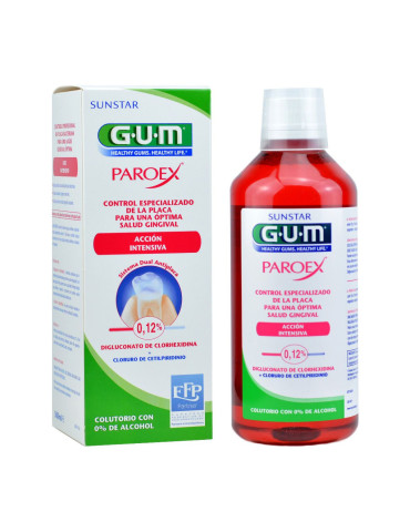 GUM PAROEX COLUTORIO 500 ML ROJO