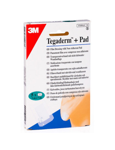 APOSITO TEGADERM+PAD 5X7CM 5 UNID