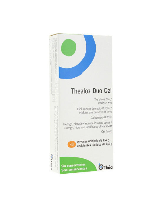 THEALOZ DUO GEL ESTERIL UNIDOSIS 0.4 G ML 30 UNI