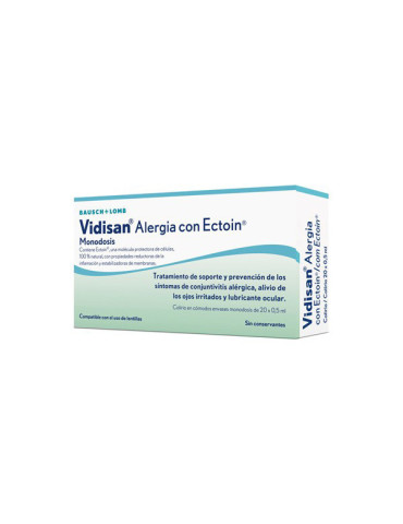 VIDISAN ALERGIA CON ECTOIN COLIRIO MONODOSIS 20