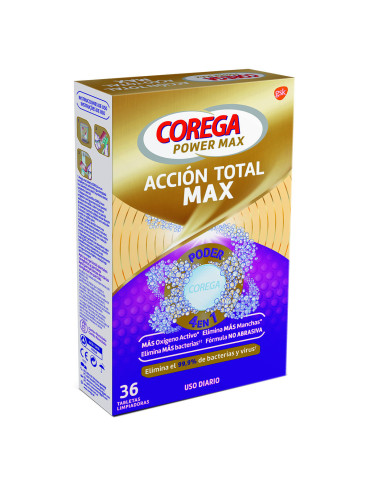 COREGA ACCION TOTAL LIMPIADOR LIMPIEZA 36 TABLET