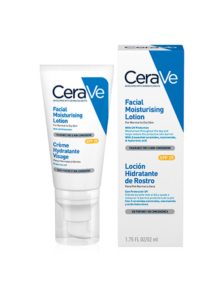 CERAVE LOCION HIDRATANTE DE ROSTRO SPF 25 52 ML