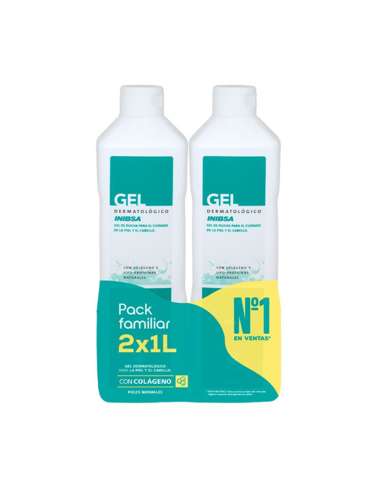 INIBSA GEL DERMATOLOGICO PACK VIAJE 1 L + 200 ML