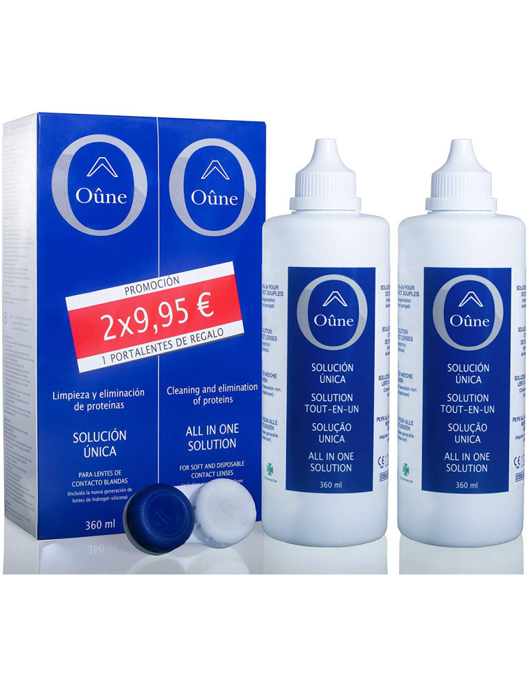 OUNE SOLUCION UNICA LENTILLAS  360 ML 2 U