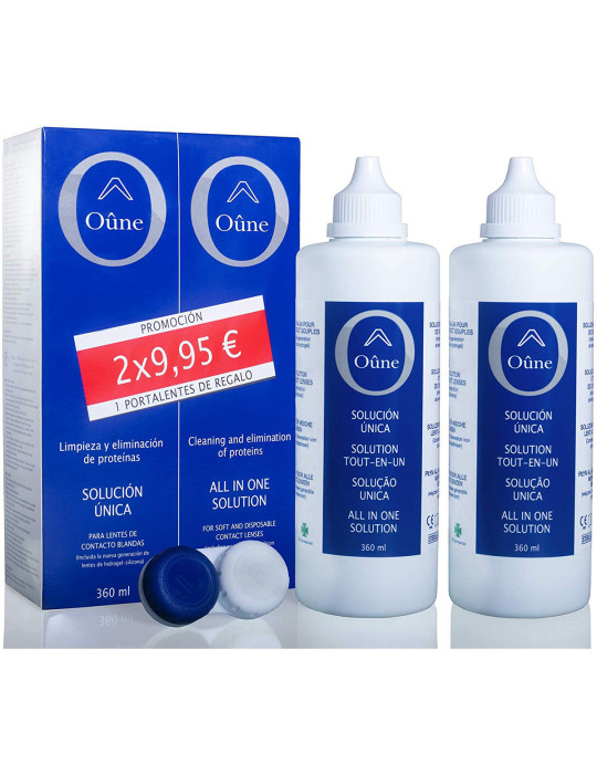 OUNE SOLUCION UNICA LENTILLAS  360 ML 2 U