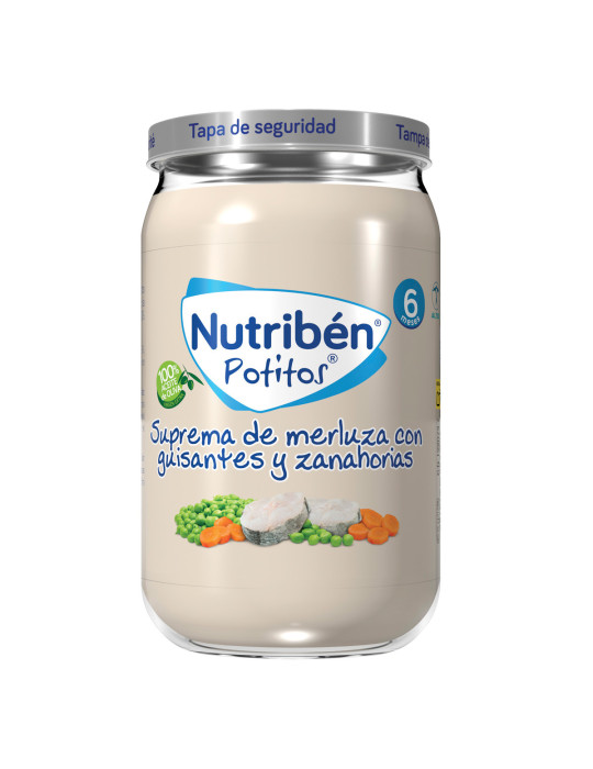NUTRIBEN SUPREMA DE MERLUZA CON GUISANTES ZANAHO