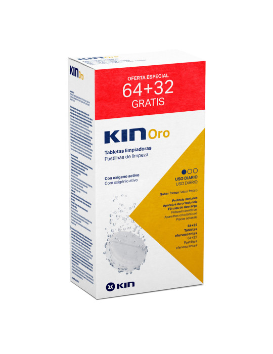 KIN ORO TABLETAS LIMPIADORAS LIMPIEZA PROTESIS D