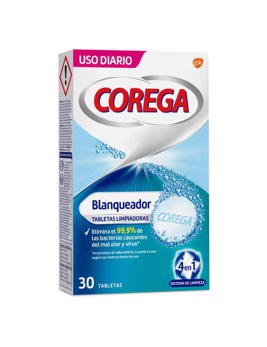 COREGA BLANQUEADOR LIMPIEZA PROTESIS DENTAL 30 T