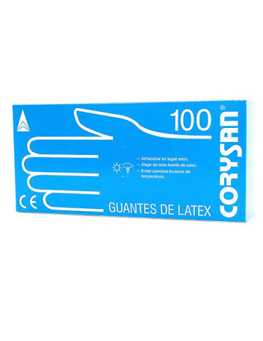 GUANTES LATEX CORYSAN T- PEQ 100 U