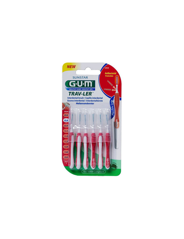 GUM INTERDENTAL ROJO VIAJE 0,8 CILINDR 1314