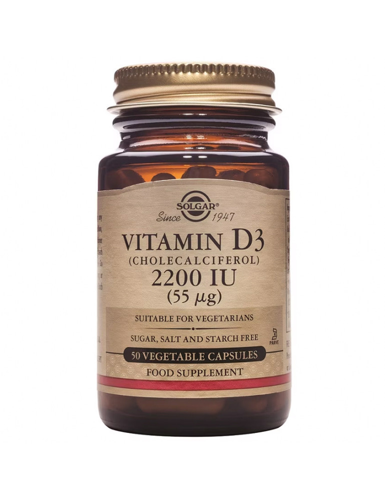 SOLGAR VIT D3 2200 UI 50 CAPS(42X18.75G) ES