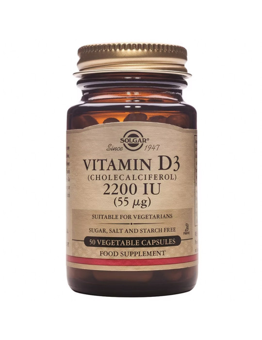 SOLGAR VIT D3 2200 UI 50 CAPS(42X18.75G) ES
