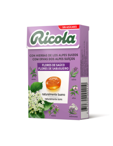 RICOLA CARAMELOS SIN AZUCAR FLOR DE SAUCO 50 G 2