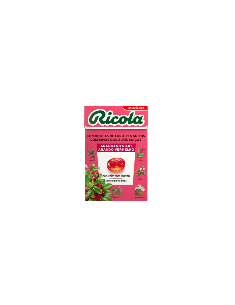 RICOLA CARAMELOS SIN AZUCAR ARANDANO ROJO