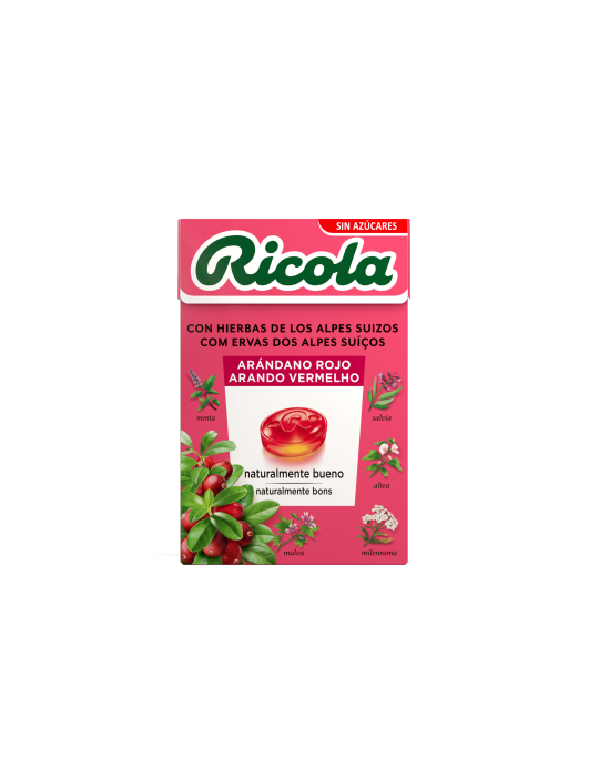 RICOLA CARAMELOS SIN AZUCAR ARANDANO ROJO