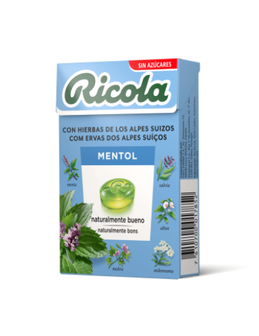 RICOLA CARAMELOS SIN AZUCAR MENTA MONTAÑA 50GR 2