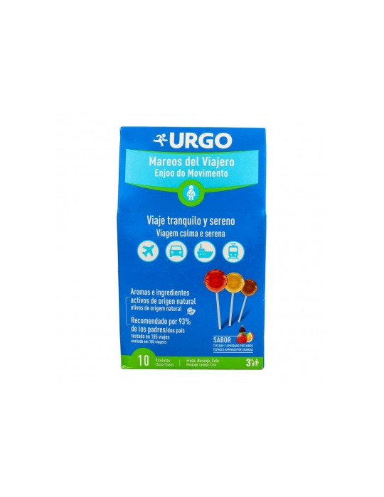 URGO MAREOS DEL VIAJERO 10 PIRULETAS