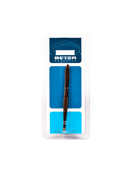 PINZAS DEPILAR BETER P RECTA 7,5 CM DORADA