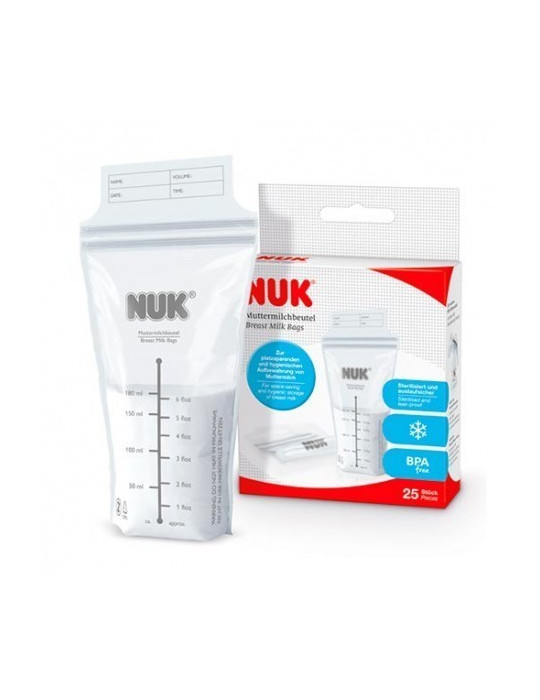 BOLSAS DE LECHE MATERNA NUK 25 U
