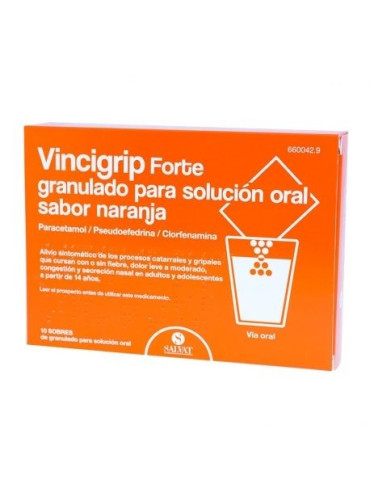 VINCIGRIP FORTE 10 SOBRES NARANJA