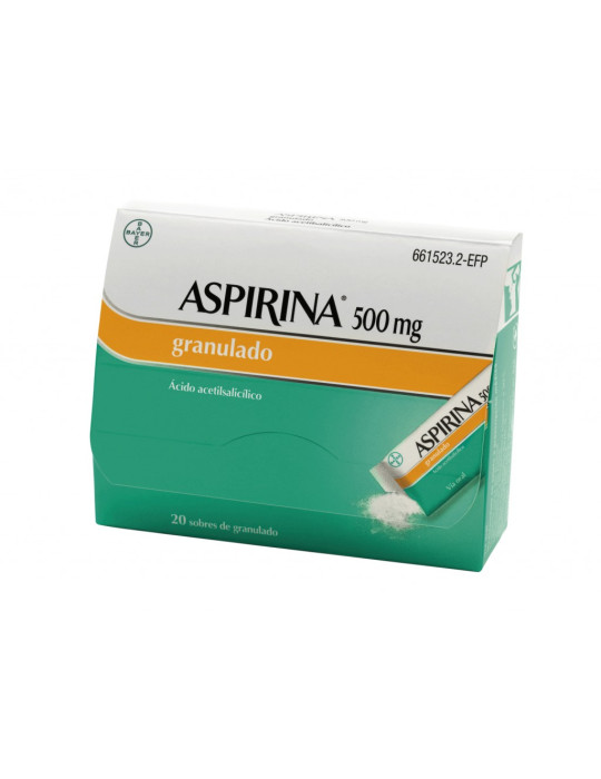 ASPIRINA 500 MG GRANULADO 20 SOBRES (SIN AGUA)