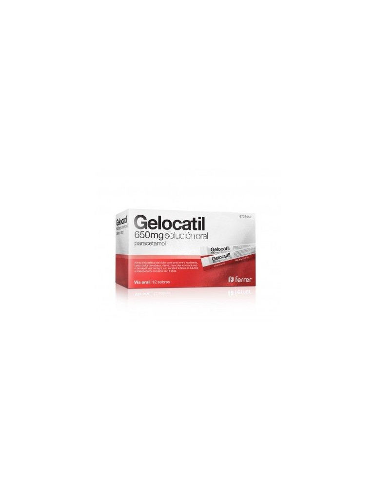 GELOCATIL 650 MG 12 SOBRES SOLUCION ORAL SIN AGU