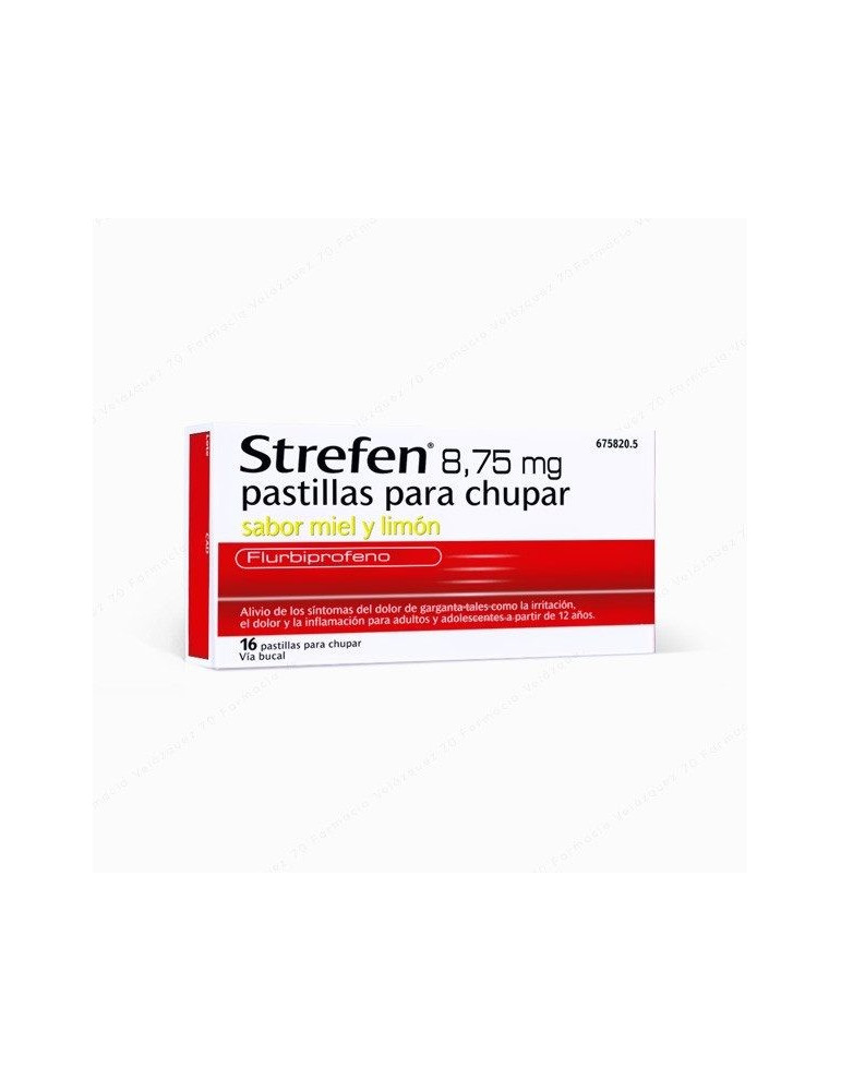 STREFEN 8,75 MG 16 PASTILLAS CHUPAR MIEL-LIMON