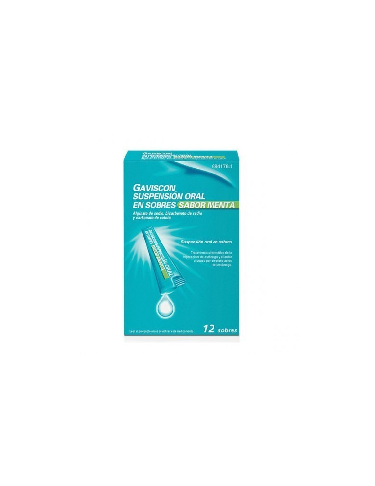 GAVISCON 12 SOBRES SUSP ORAL SABOR MENTA
