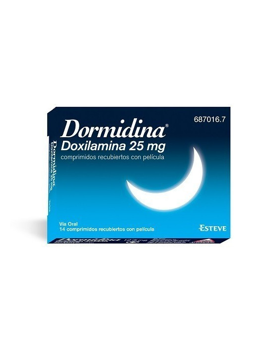 DORMIDINA 25 MG 14 COMP AZUL