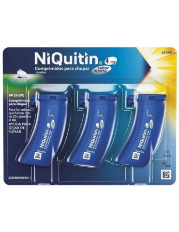 NIQUITIN 4 MG 60 COMPRIMIDOS PARA CHUPAR SABOR M