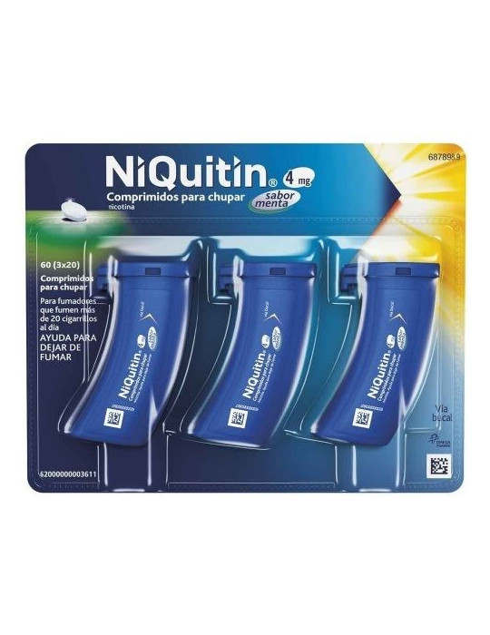 NIQUITIN 4 MG 60 COMPRIMIDOS PARA CHUPAR SABOR M