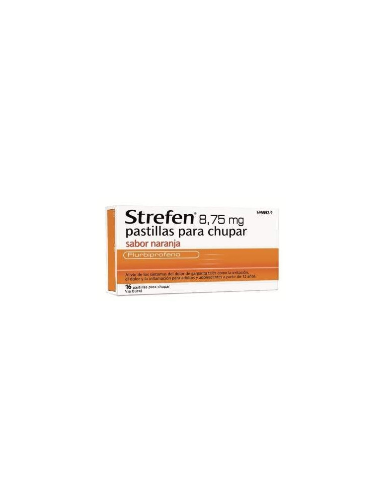 STREFEN 8.75 MG 16 PASTILLAS CHUPAR NARANJA