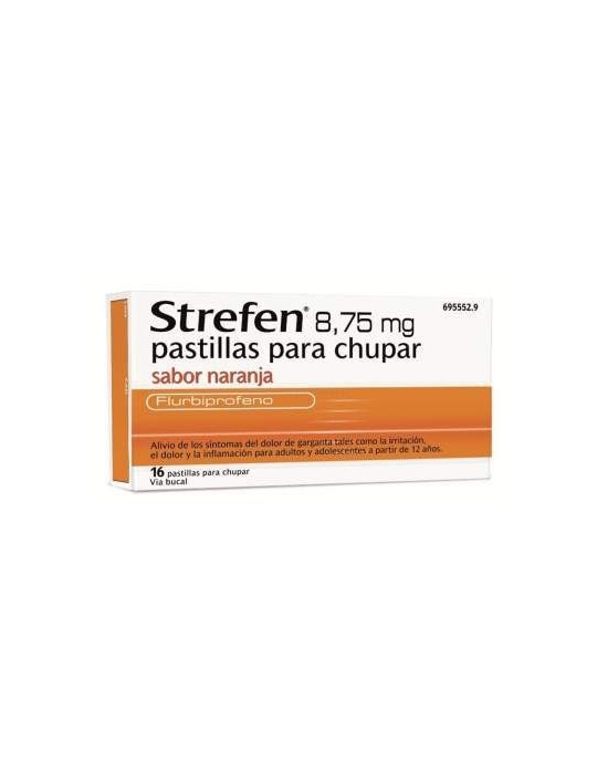 STREFEN 8.75 MG 16 PASTILLAS CHUPAR NARANJA
