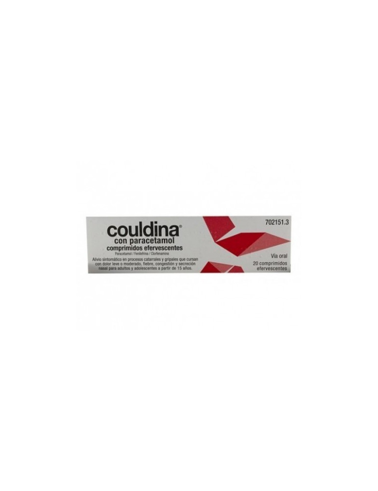 COULDINA CON PARACETAMOL 20 COMPR EFERVE ROJO