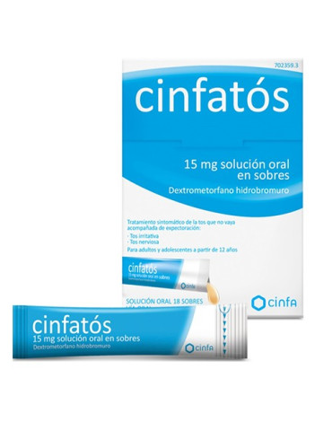 CINFATOS 15 MG 18 SOBRES SOLUCION ORAL STICK