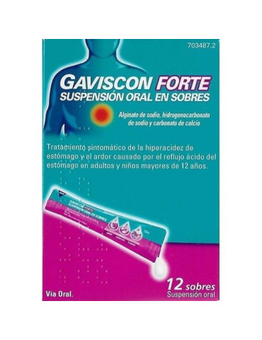 GAVISCON FORTE 12 SOBRES SUSP ORAL 10 ML SINAGUA